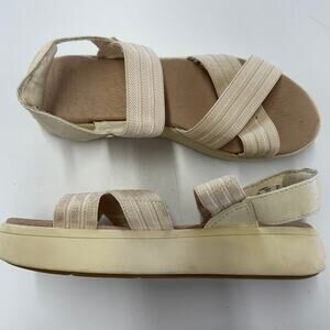 Sperry Sandals Womens‎ 8.5 Cream Bayou Plushstep Platform Shoes